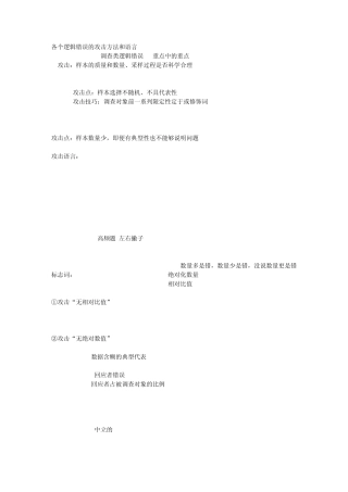 GRE作文argument各类错误攻击法