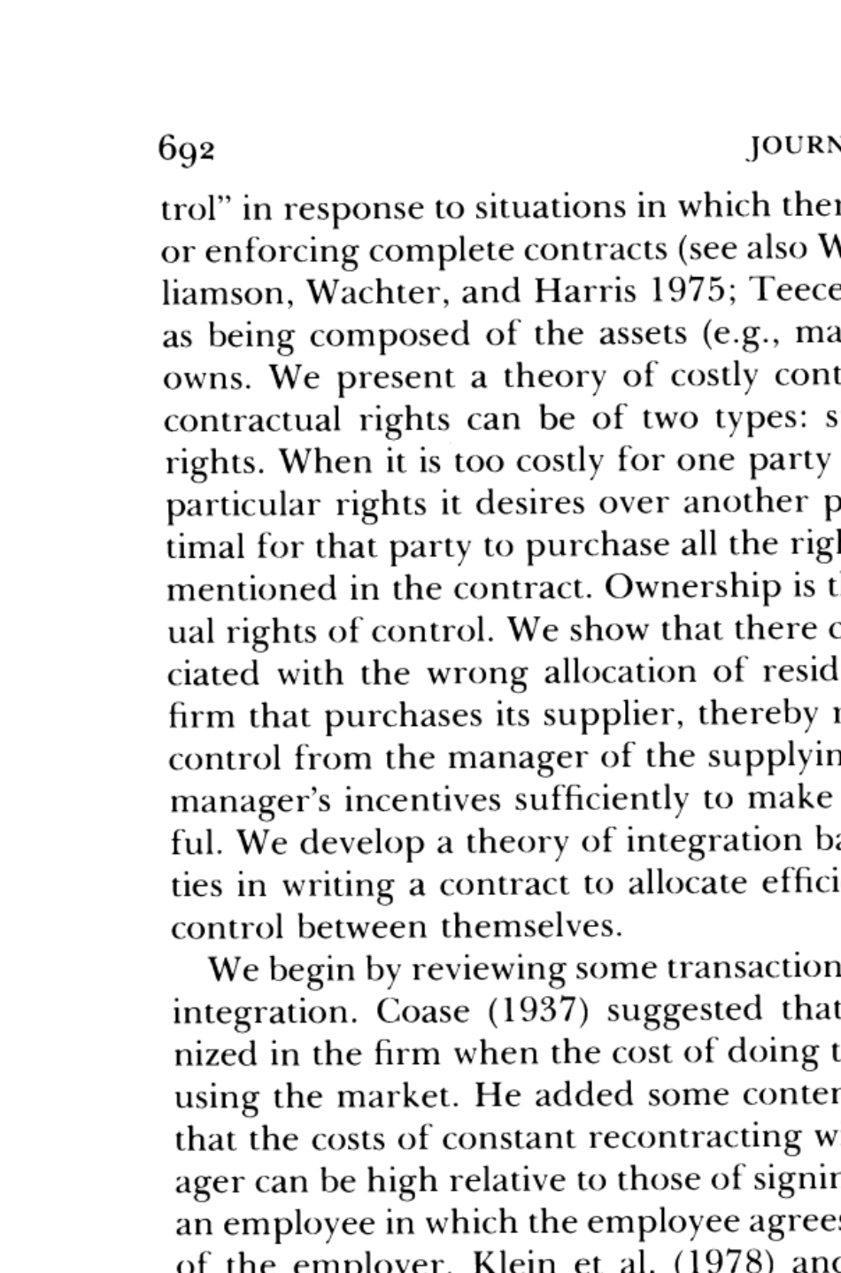 Grossmanamp;Hart所有权的成本与收益JPE0944(1986)691719_第3页