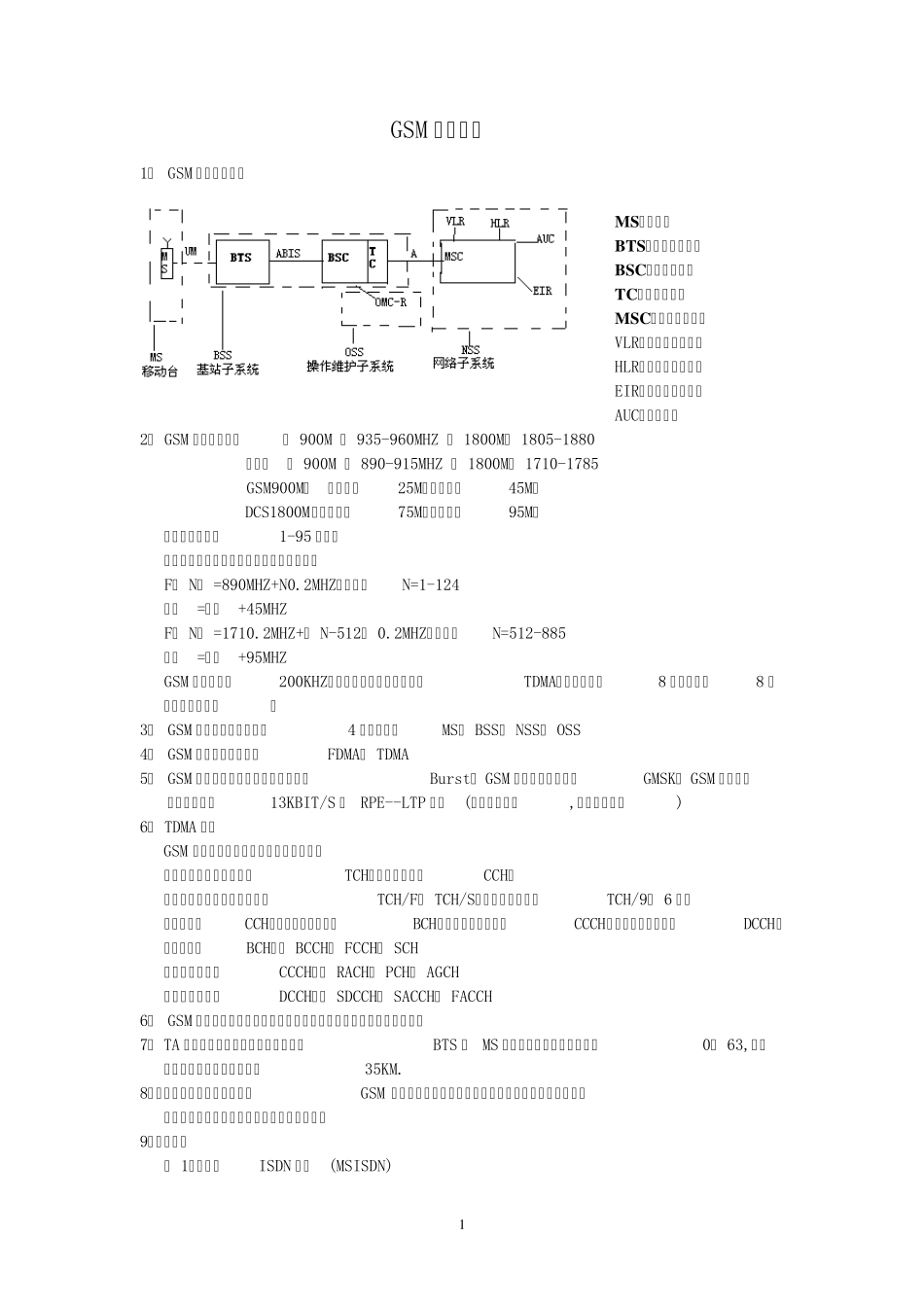 GSM基础知识_第1页