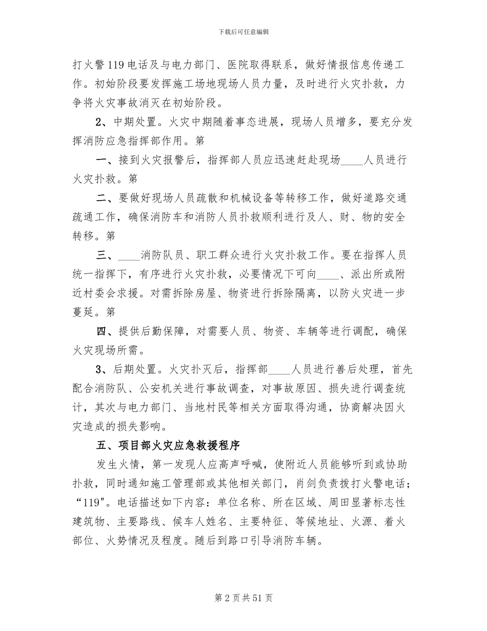 火灾事故专项应急救援预案_第2页