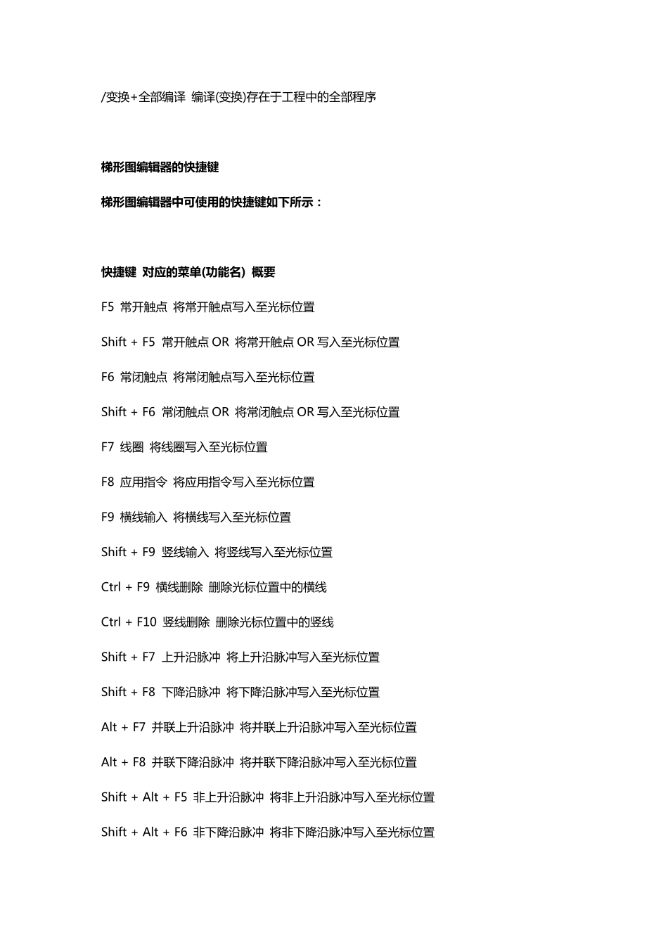 GXWorks2快捷键大全_第2页