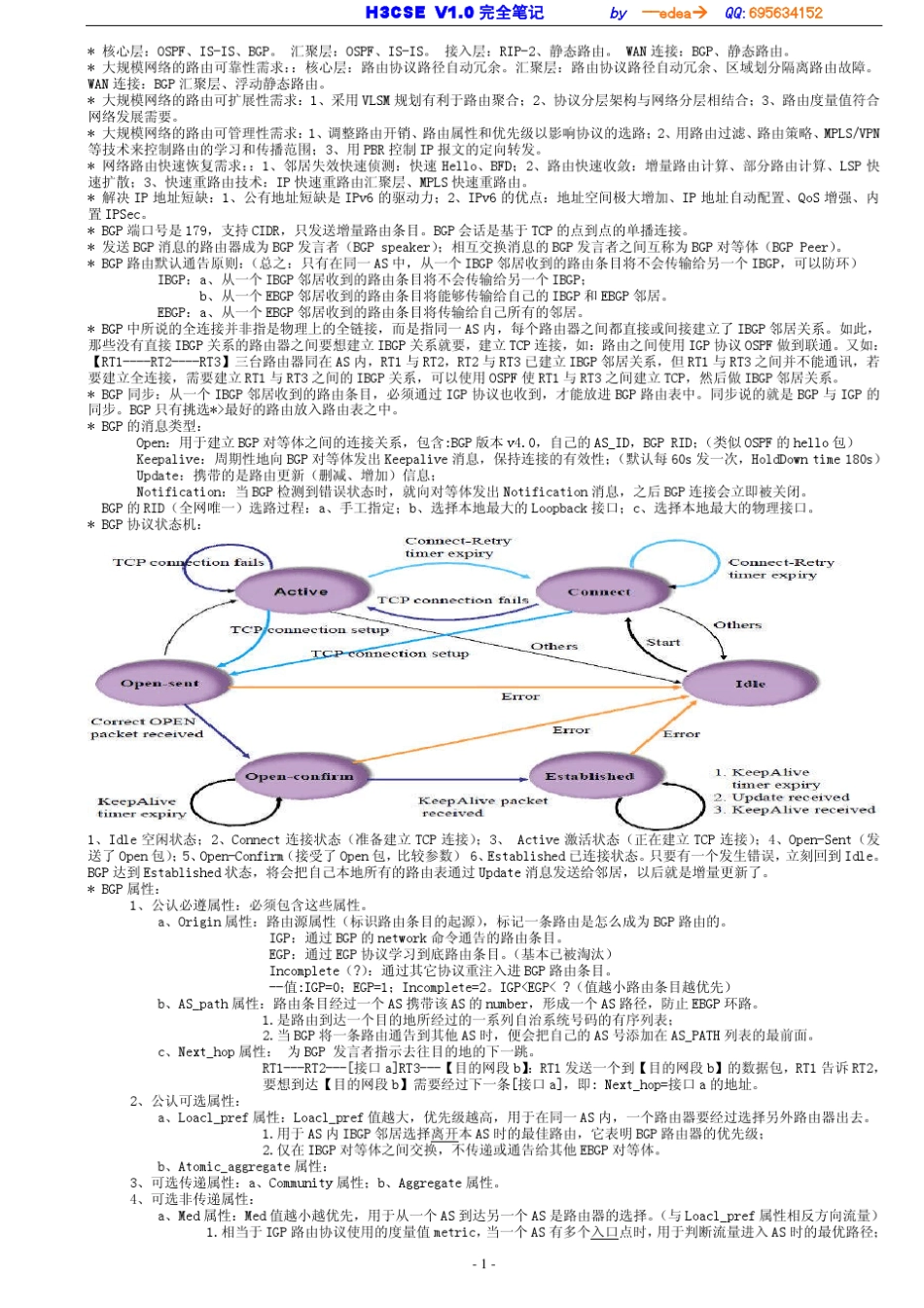 H3CSE完全笔记H3C大规模网络路由技术_第1页