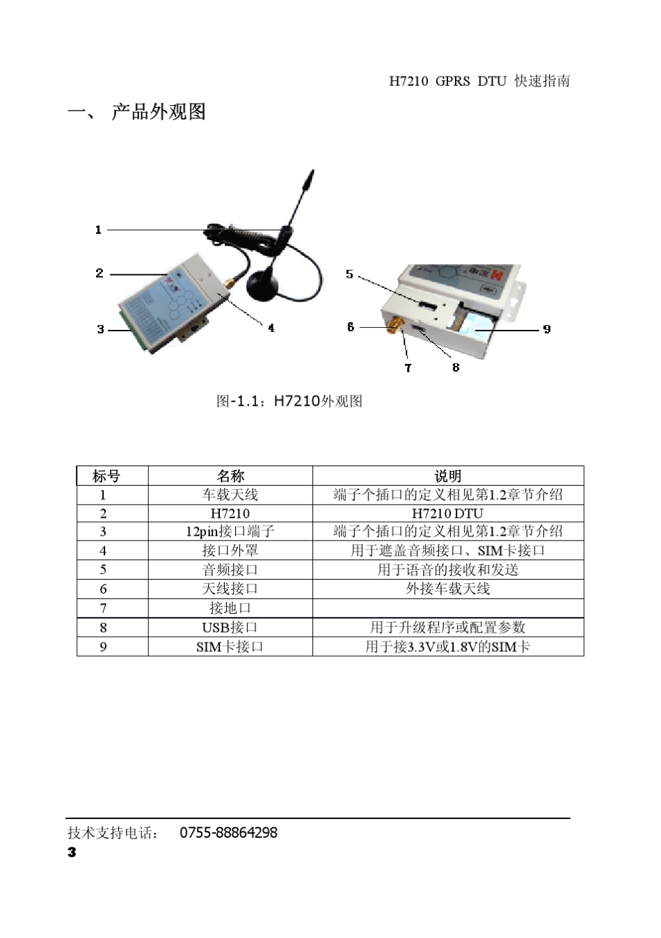 H7210GPRSDTU单中心版本快速指南_第3页