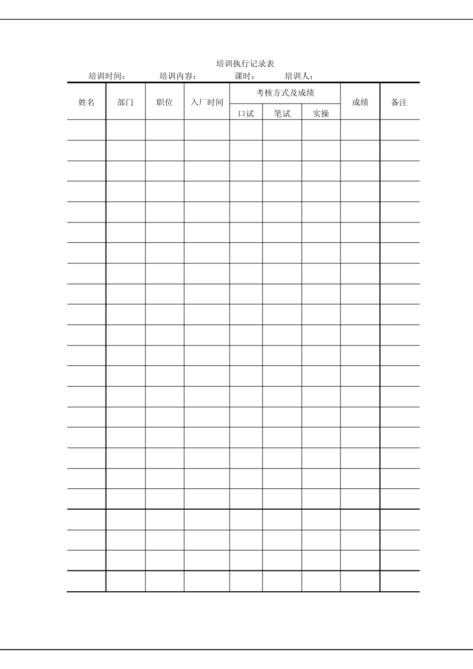 HACCP体系部分记录表格样式_第2页