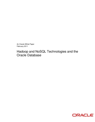 Hadoop,NoSQL技术和Oracle数据库