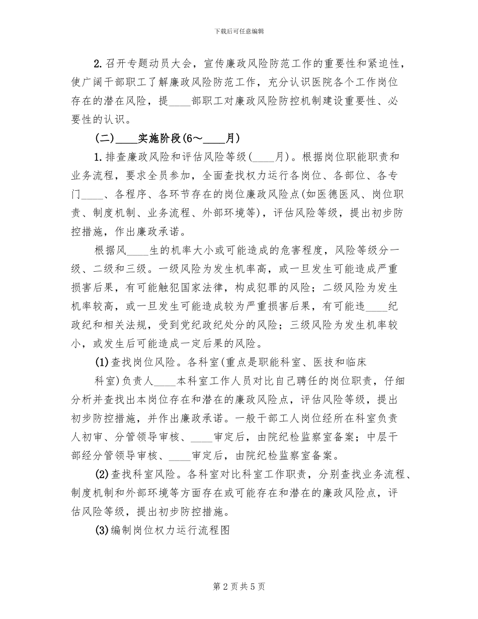烟棉办廉政风险防控实施方案范本_第2页