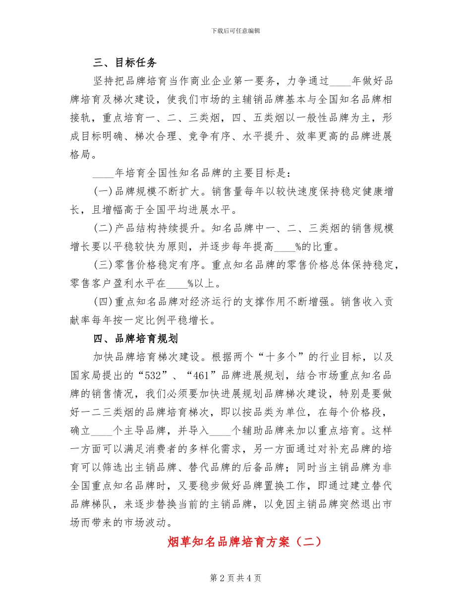 烟草知名品牌培育方案_第2页