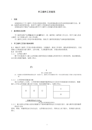 手工插件工艺规范