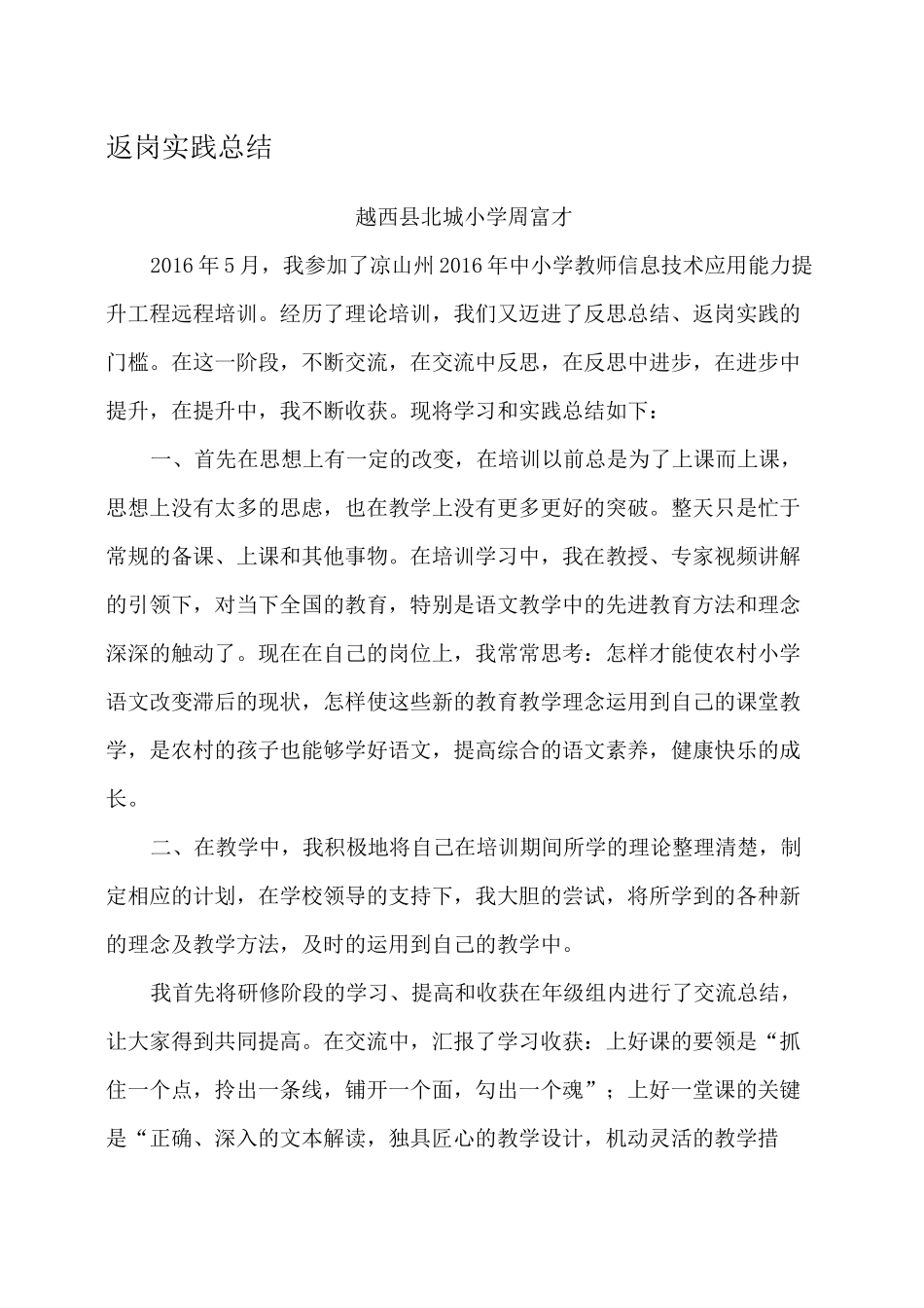 返岗实践总结_第1页