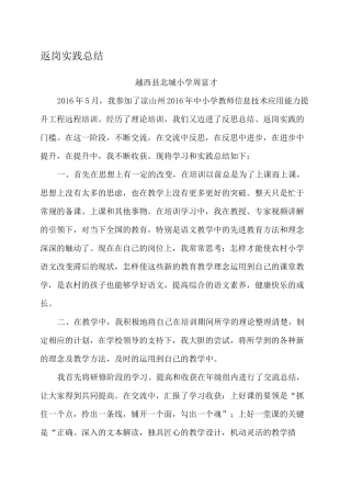 返岗实践总结