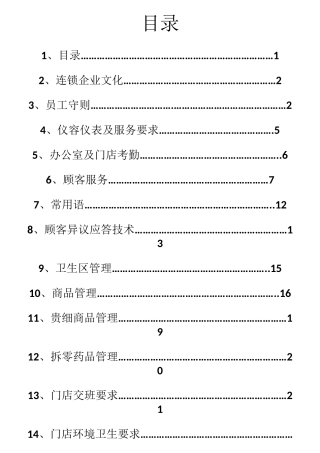 零售药店员工手册