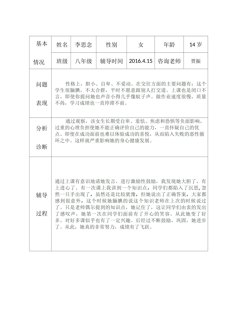 中学生心理咨询记录_第2页