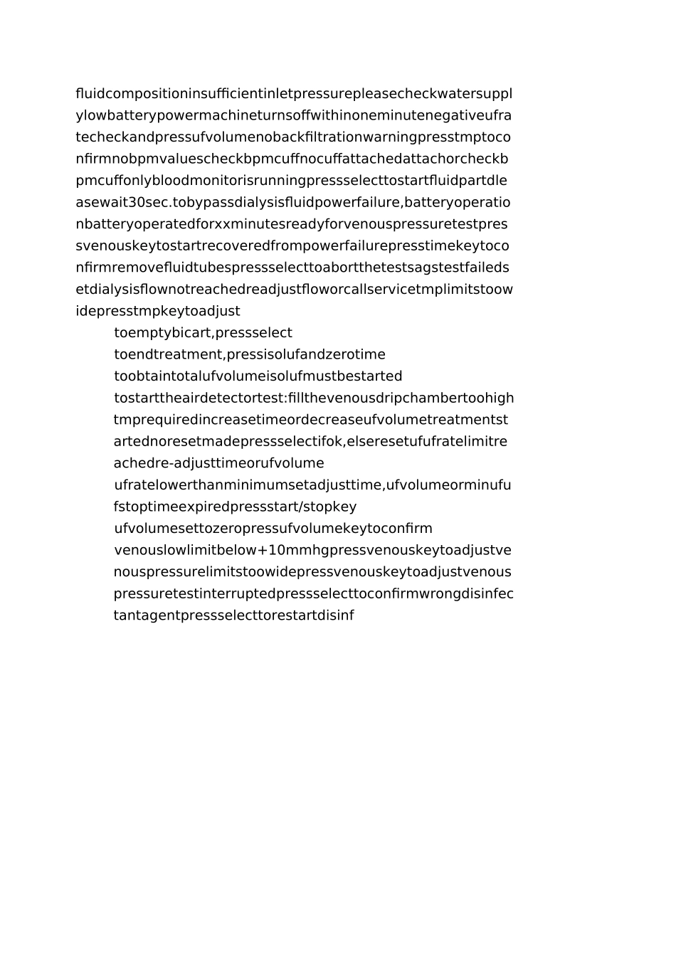 血液透析机器报警中英对照_第2页