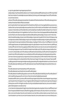 血液透析机器报警中英对照