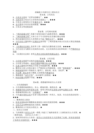 【历史】部编版九年级历史上册知识点