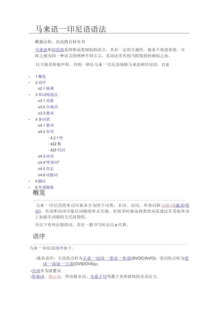 马来语─印尼语语法