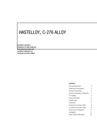 hastelloyc276哈氏合金C276
