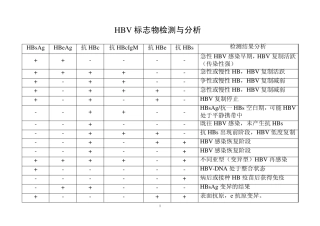 HBV标志物检测与分析