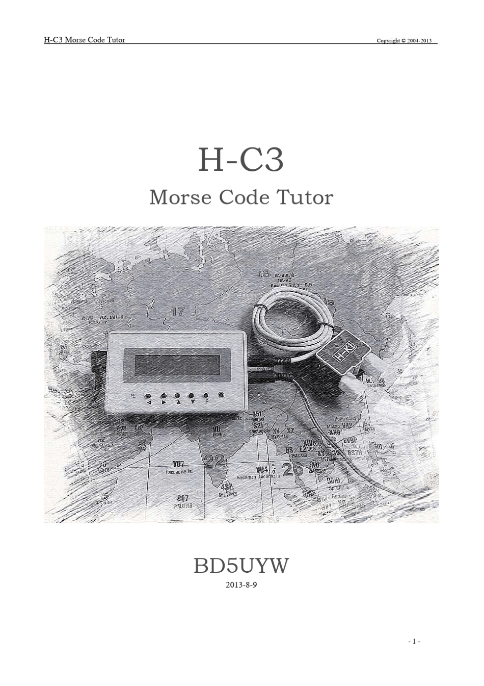 HC3_摩尔斯莫尔斯码练习器说明书_(Morse自解码_CW练习_自动信标)_V1.3_第1页