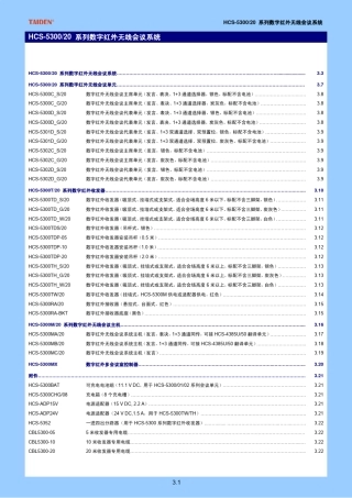 HCS5300系列数字红外无线会议系统数据手册