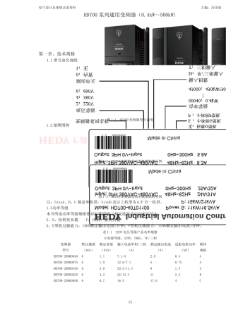 HD700系列通用变频器