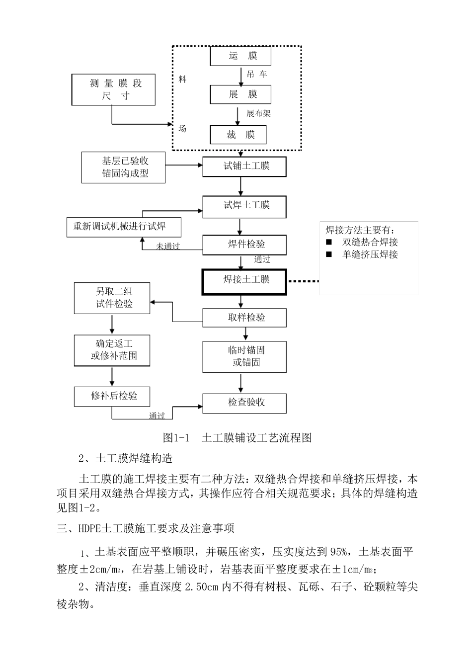 HDPE土工膜及土工布施工工艺_第3页