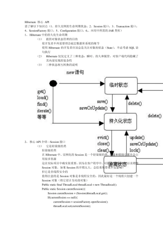 Hibernate核心API