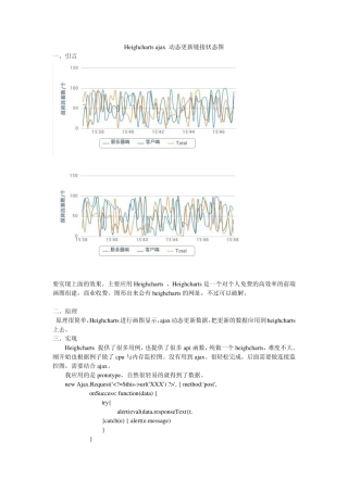 highcharts_ajax动态刷新连接状态图