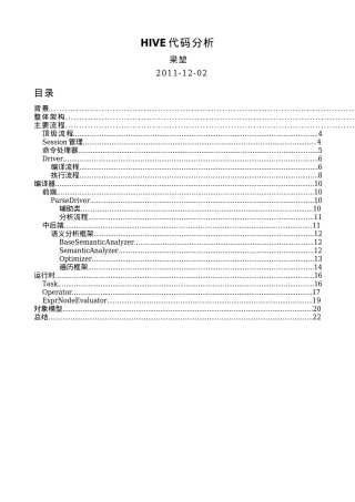 Hive代码分析