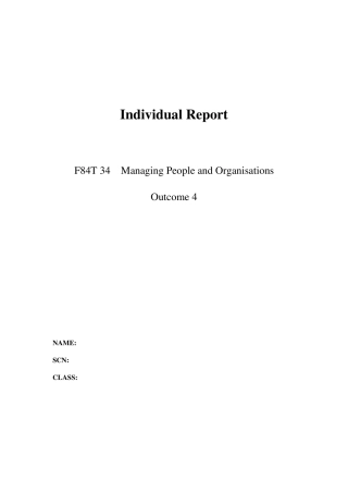 HND人力资源管理outcome4