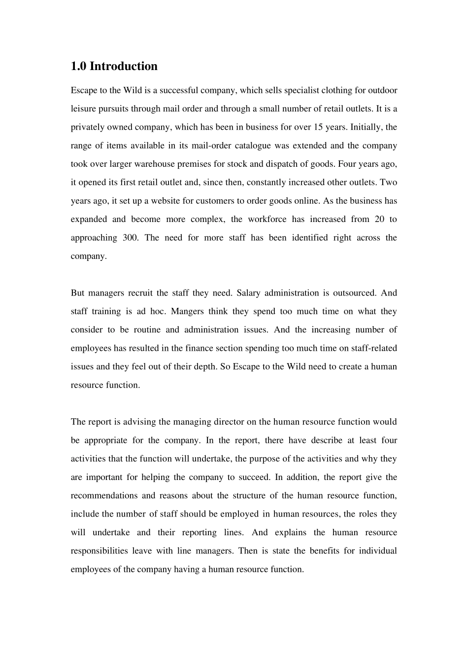 HND人力资源管理报告_第1页