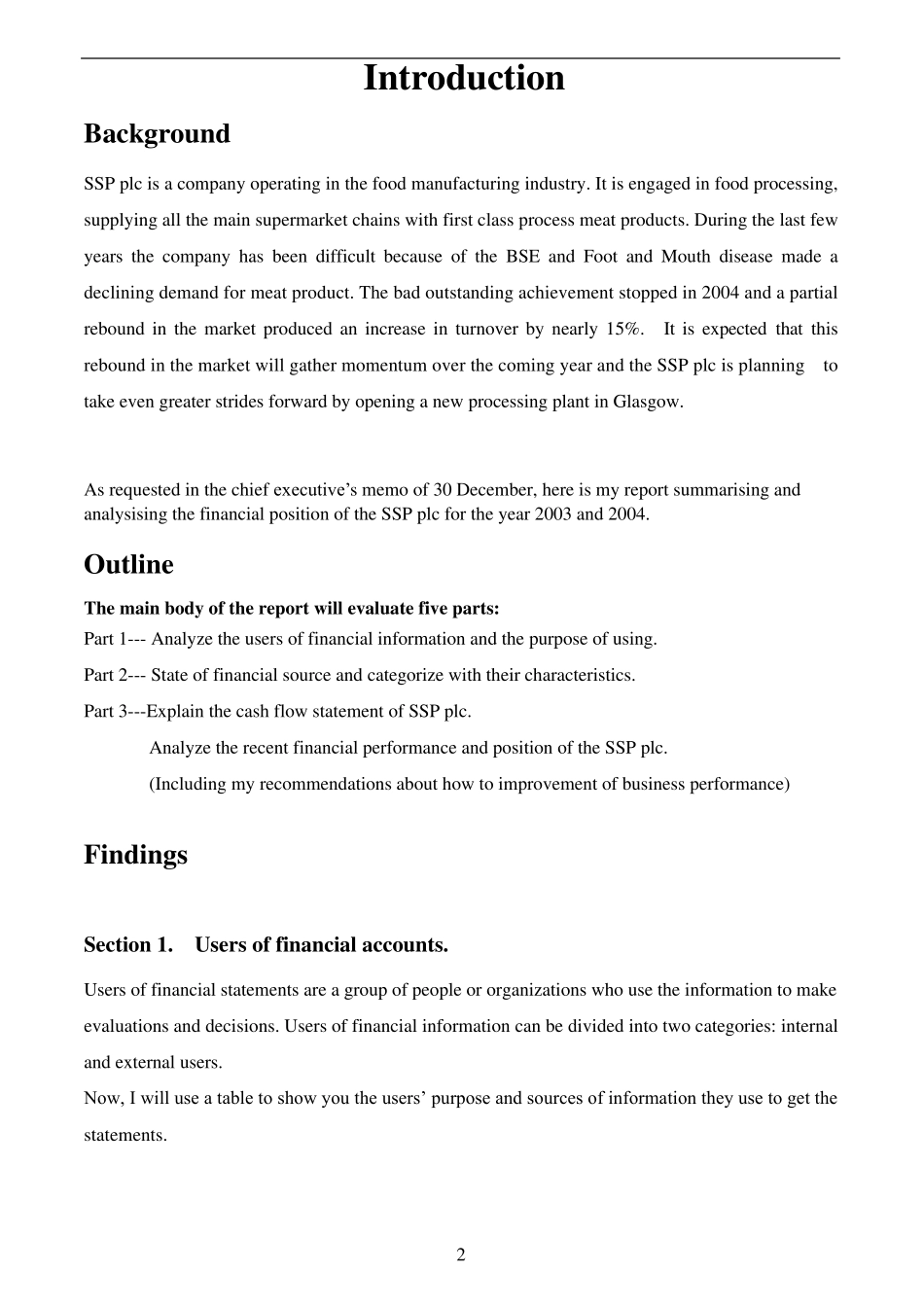 HND商务会计高级outcome345报告答案_第2页