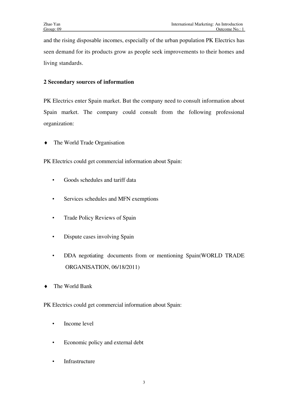 HND国际市场营销OUTCOME_第3页