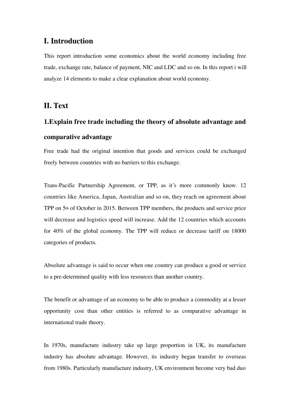 hnd大三经济学报告_第1页