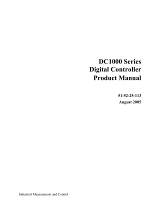 HONEYWELLDC1000系列温控器手册