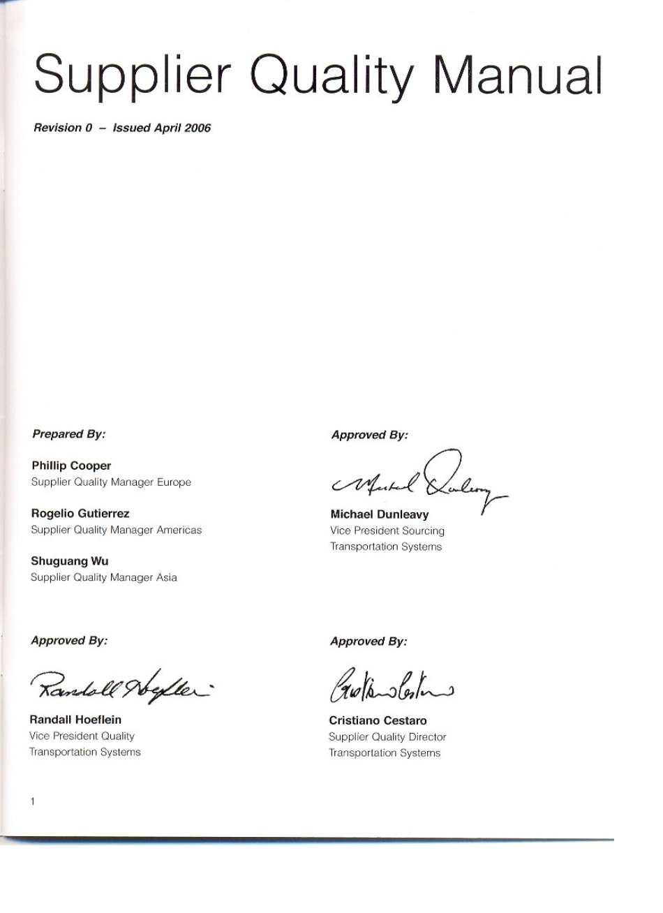 HONEYWELLSupplierQualityManual_第1页