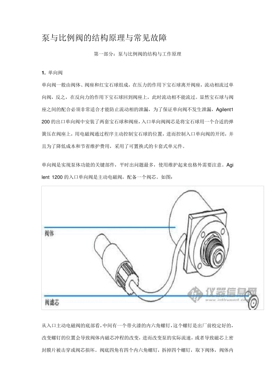 HPLC泵与比例阀的结构原理与常见故障_第1页