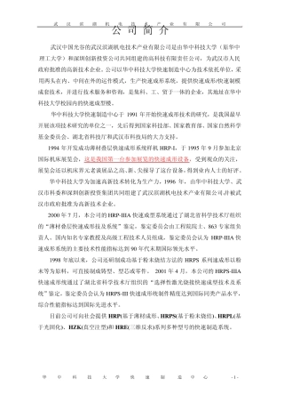 HRPS系列激光粉末烧结项目建议书1
