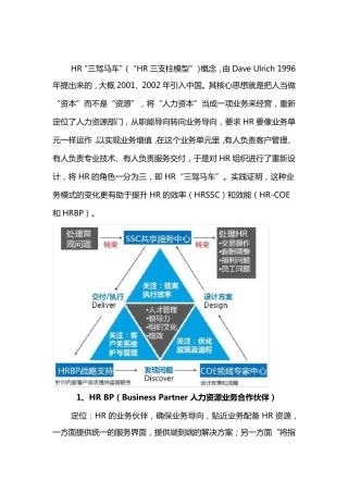 HR“三驾马车”