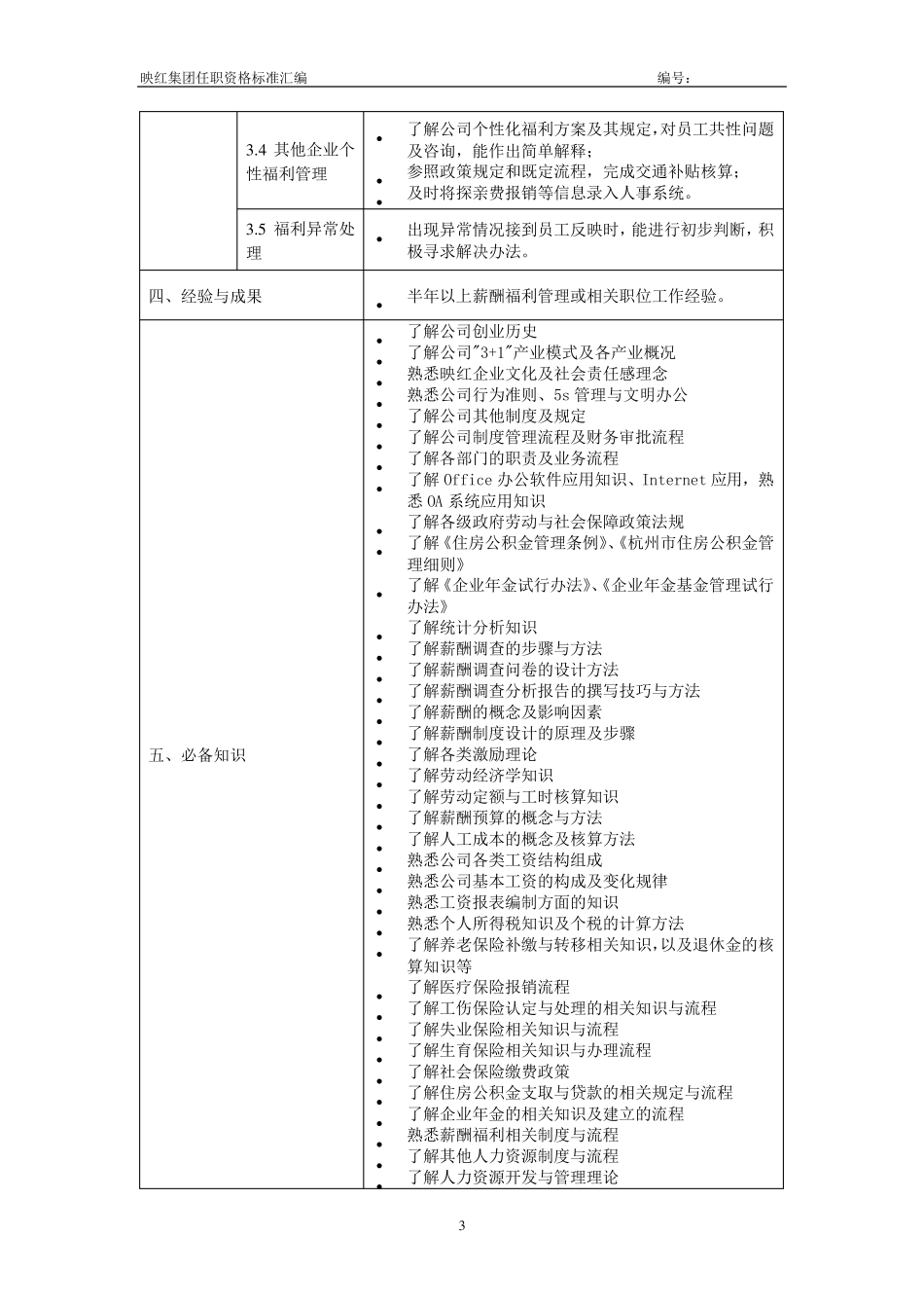 HR任职资格分级标准(薪酬管理)_第3页