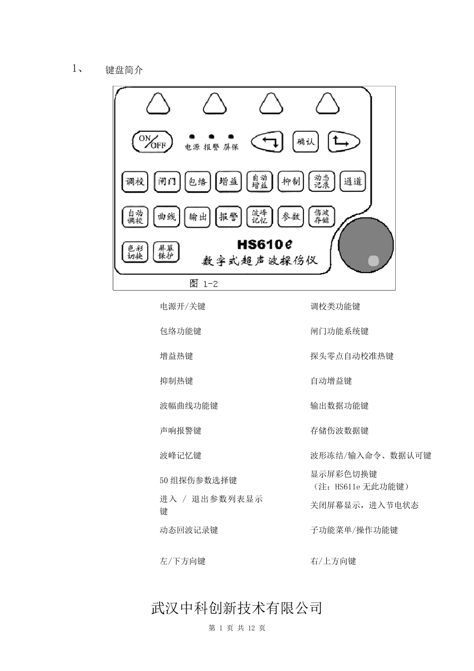 HS610e超声波探伤仪操作说明书_第1页