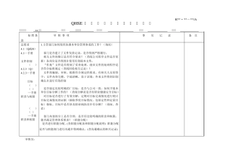 HSE体系内部审核表