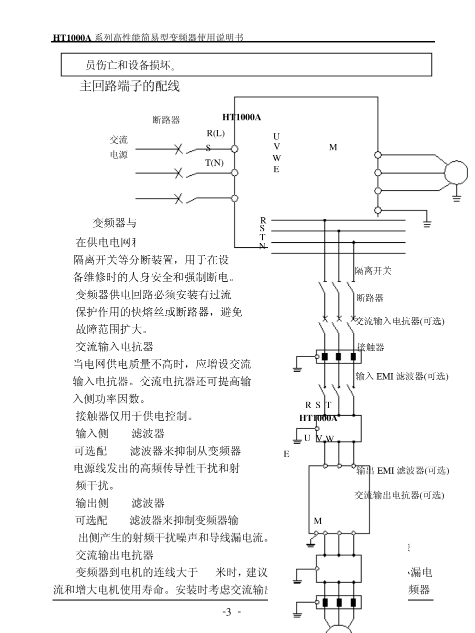 HT1000A变频器使用说明书_第3页