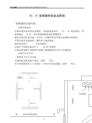 HT1000A变频器使用说明书