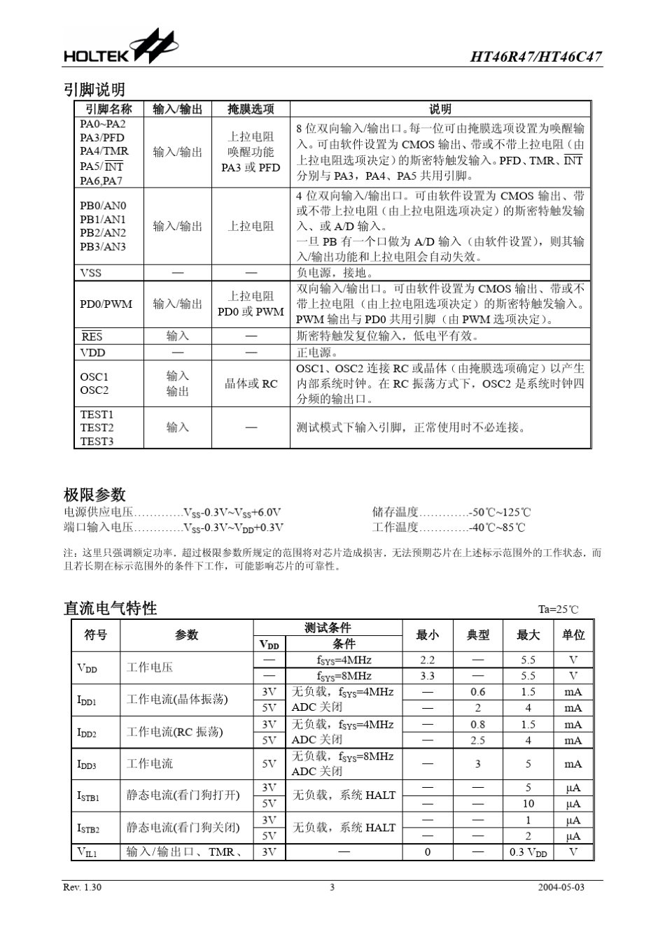 HT46R47规格书_第3页