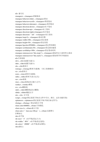 html标签属性大全_免费