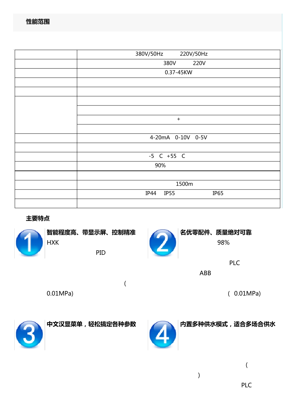 HXK变频恒压供水控制柜(水泵供水设备专用)_第2页