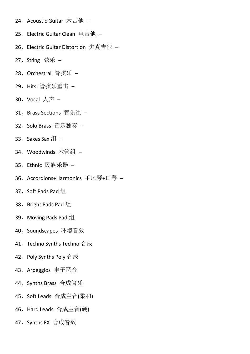 Hypersonic2音色名中文对照表_第2页