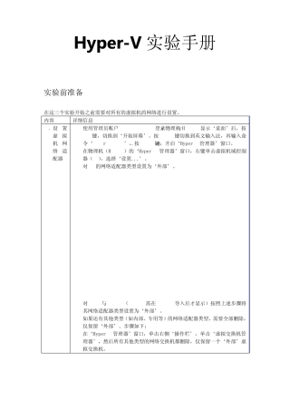 HyperV操作手册