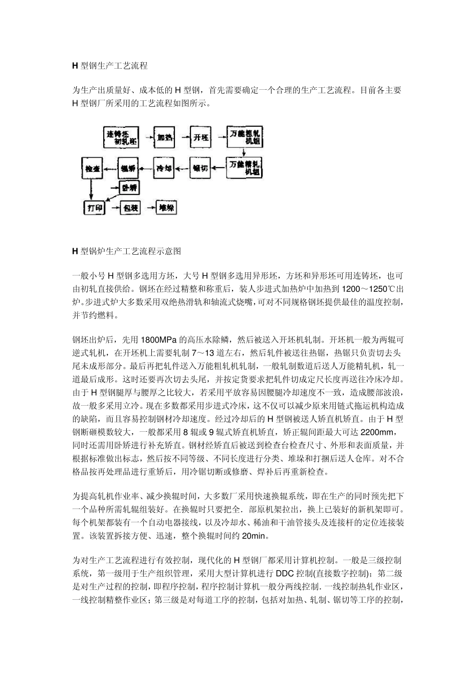 H型钢生产工艺流程_第1页